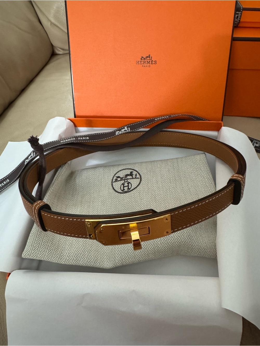 BNIB Kelly 18 Belt Gold on Gold